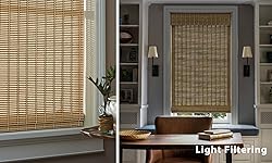 LazBlinds No Tools No Drill Cordless Bamboo Roman