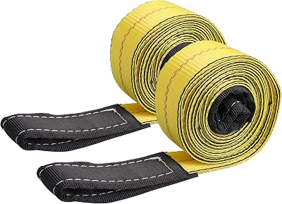 TOPZEA 2 Pack Lift Sling Straps 3 m x 5 cm Heavy Duty Nylon Lifting Slings