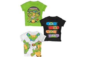 NICKELODEON Ninja Turtles T-Shirt (Sets) Michelangelo Leonardo Raphael Donatello TMNT Outfit Costume Tee Toddler Birthday to Kids Clothes