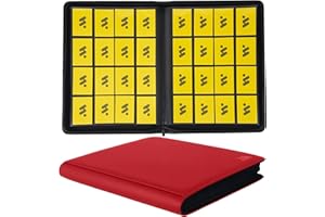MORABTO Premium 1000+ Pockets Card Binder,16 Pockets Trading Card Binder Ringless Side Loading Trading Card Album Folder for TCG -Red
