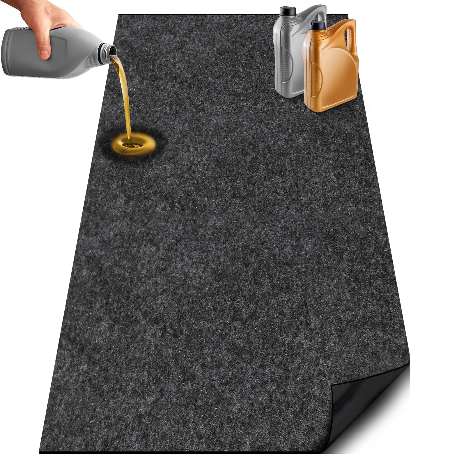 Photo 1 of 36 x 60 Inch Premium Oil Spill Mat,Garage Floor Mat for Under Car,Highly Absorbent Maintenance Mat Protect Your Floor from Oil Drips, Spills, Splashes and Stains