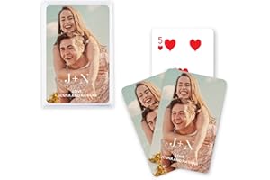 Weddingstar Custom Photo Printed Playing Card Favor - Modern Love (Pack of 10)