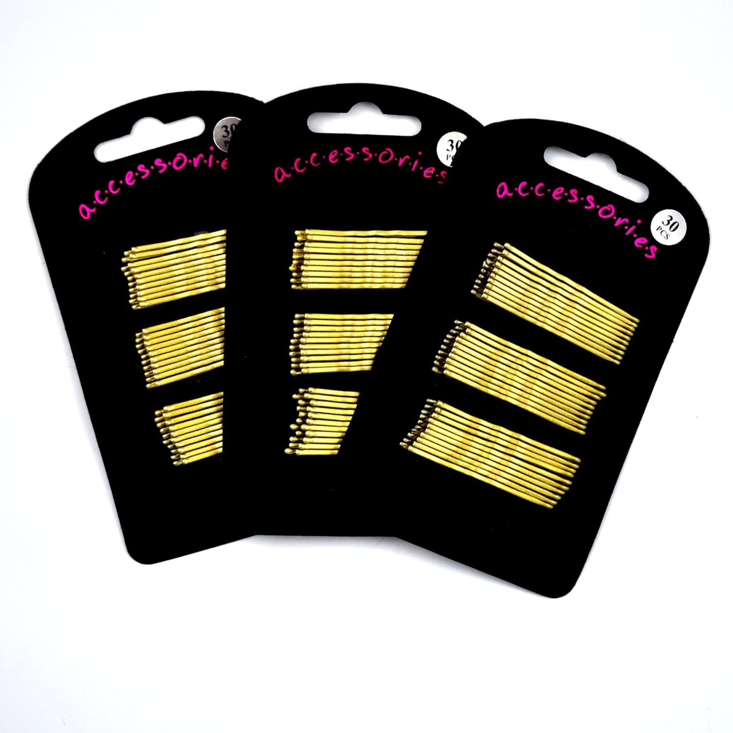 90 x Gold/ Blonde Hair Grips/ Hair Pins/ Hair Clips / Kirby Grips by