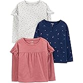 Simple Joys by Carter's Baby-Girls Long-Sleeve Shirts, Pack of 3