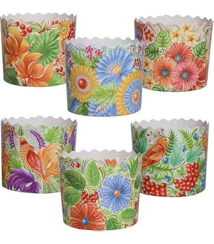 Murales De Moldes De Papel Lovare Panettone - 12 Piezas, H 3 | Cuotas Murales De Moldes De Papel Lovare Panettone - 12 Piezas, H 3 | Cuotas