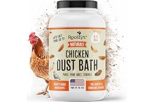 Roosty's Naturals Chicken Dust Bath | 5.5LB Dust Bath for Chickens | Made in The USA | Suitable as a Chinchilla Dust Bath, for All Animals | Easy-Pour Chicken Dust Bath tub