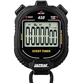 Ultrak 410 Simple Event Timer Stopwatch With Silent Operation | IP67 Waterproof Stopwatch with Large Digits, Simple Start/Stop/Reset, On/Off Switch &amp; 10-Hour Timing for Coaches &amp; PE Classes
