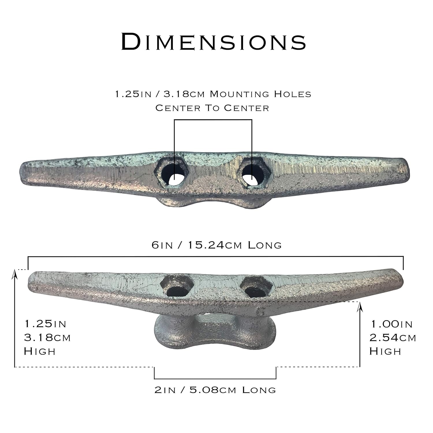 Docking Anchoring Equipment 5 Pack Galvanized Iron Boat Cleat