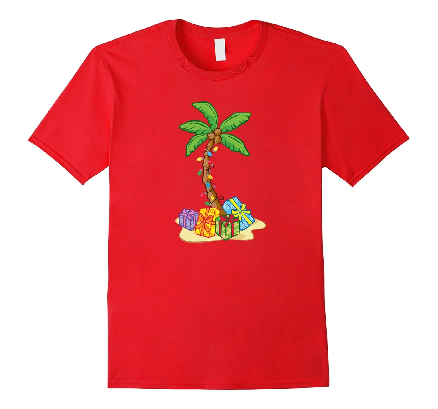 Christmas Palm Tree Shirt - Tropical Christmas Carribean-Art