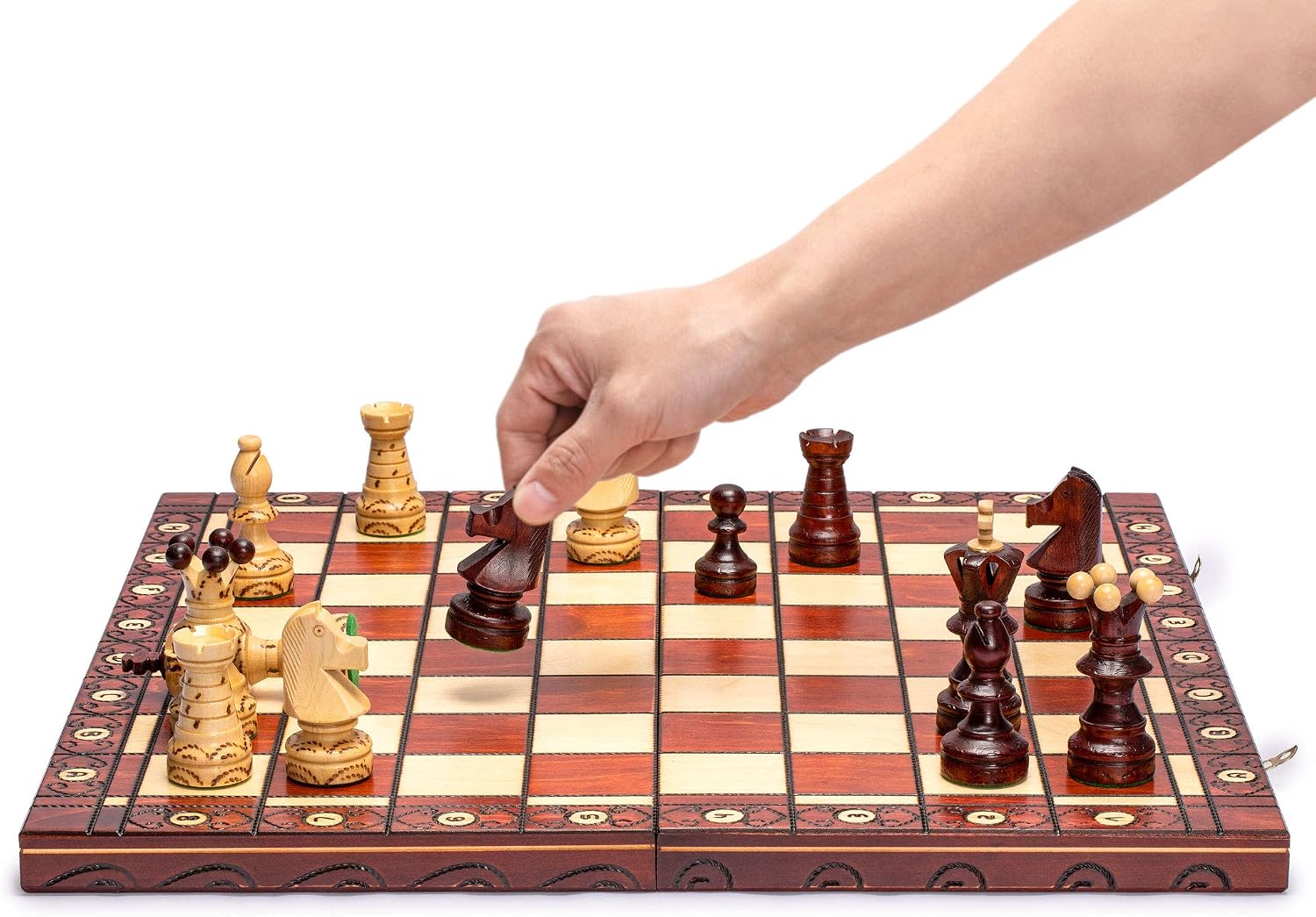 Husaria European International Wooden Chess Game Set, "Ambassador", 55 centimeters - Image 4