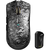 ATTACK SHARK X11 Ultra 8K Carbon Fiber Tri Mode Wireless Gaming Mouse-Black | 42000 DPI-PAW3950 MAX Sensor-63g Lightweight,Nordic 54L15 MCU Chip,Wired/BT/2.4Ghz,100 Million Clicks,Programmable for PC Mac