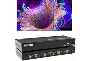 Arvitek 4K HDMI Video Wall Controller 3x3, Video TV Wall Splicing Processor Splicer w/Remote, Up to 9 TV Screens Into 1 Wall Display, 13 Splicing Modes, Plug & Play