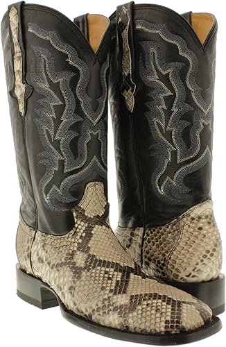 square toe snakeskin boots