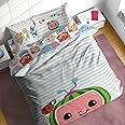 CoComelon Full Size Comforter Set - 7 Piece Kids Bedding Includes Comforter, Sheets & Pillow Cover - Super Soft Microfiber Animal Bed Set