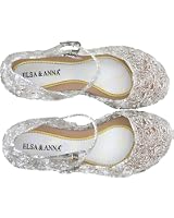 thumbnail image 2 of ELSA & ANNA Girls Princess Wedge Party Shoes Sandals SIL15 – Silver Glitter 2 of 5