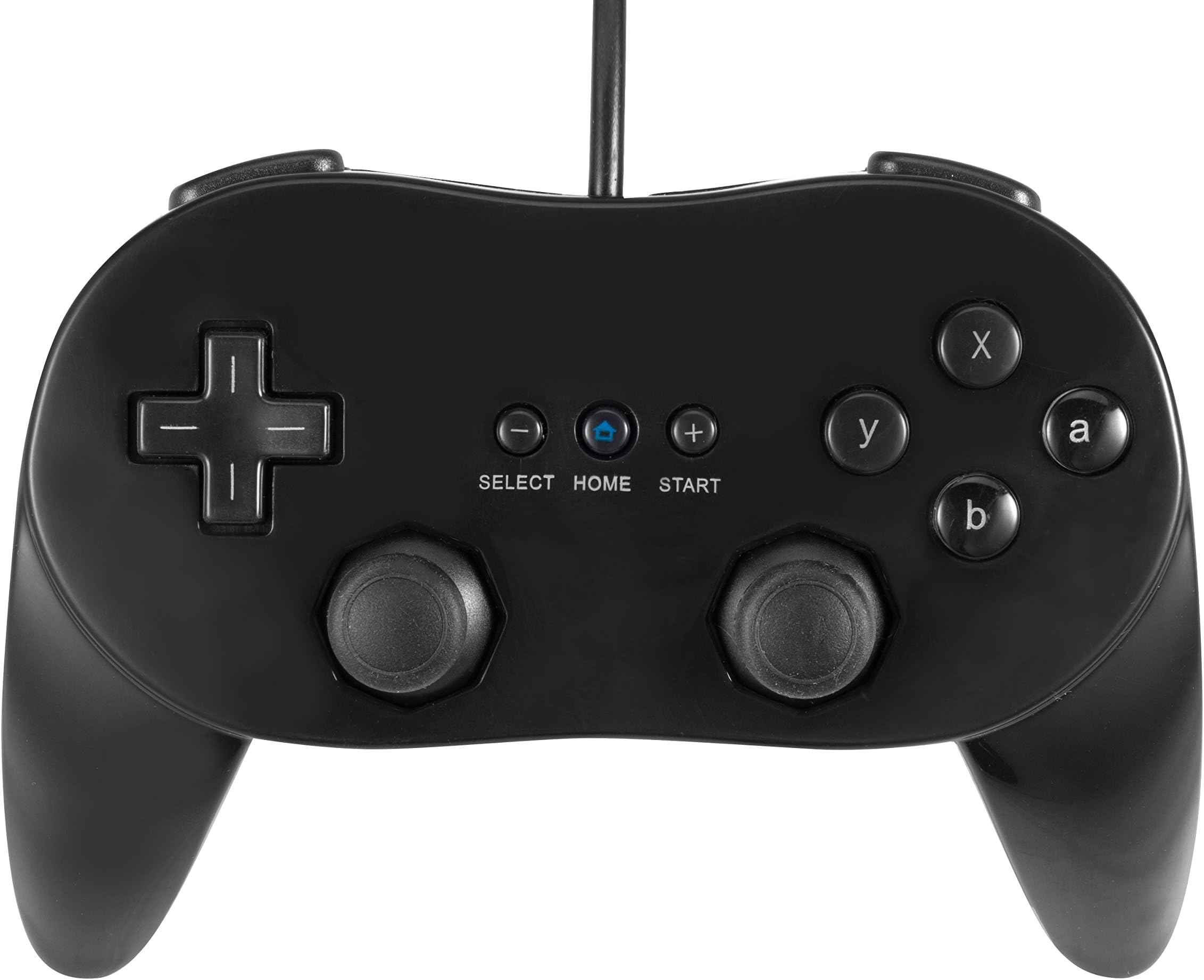 Poulep 1 Pack Classic Retro Wired Controller Pro Compatible for Nintendo Wii （Black1）