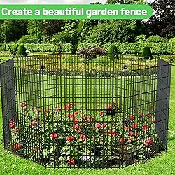 5 Panels with Lock No Dig Garden Fence for Yard