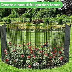 5 Panels with Lock No Dig Garden Fence for Yard