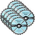 KEENTECH 7-1/4 Inch Circular Saw Blades 24T 10 Pack, 5/8" Arbor, General Purpose Framing Saw Blades with ATB Carbide Teeth for Rip Cutting 7-1/4 Saw Blades for SKIL DEWALT DWA171424 Diablo D0724A
