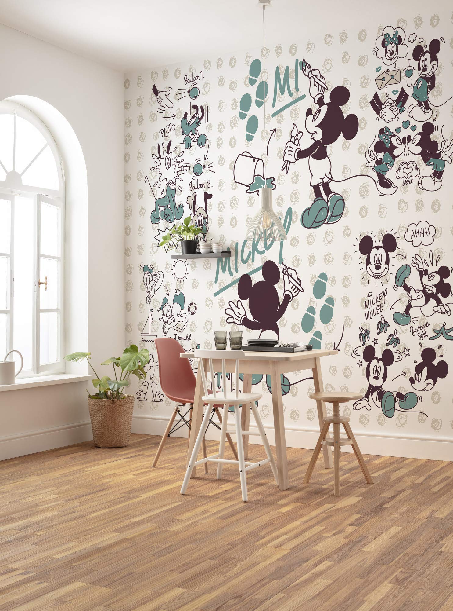 Komar Disney Fleece Photo Wallpaper, Fleece, Colourful, 250 x 280 cm (Breite x Höhe), Bahnbreite 50 cm