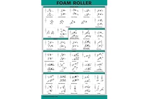 Palace Learning Foam Roller Exercise Poster - Stretching and Workout Routine for Foam Roller (Laminated, 18" x 24")