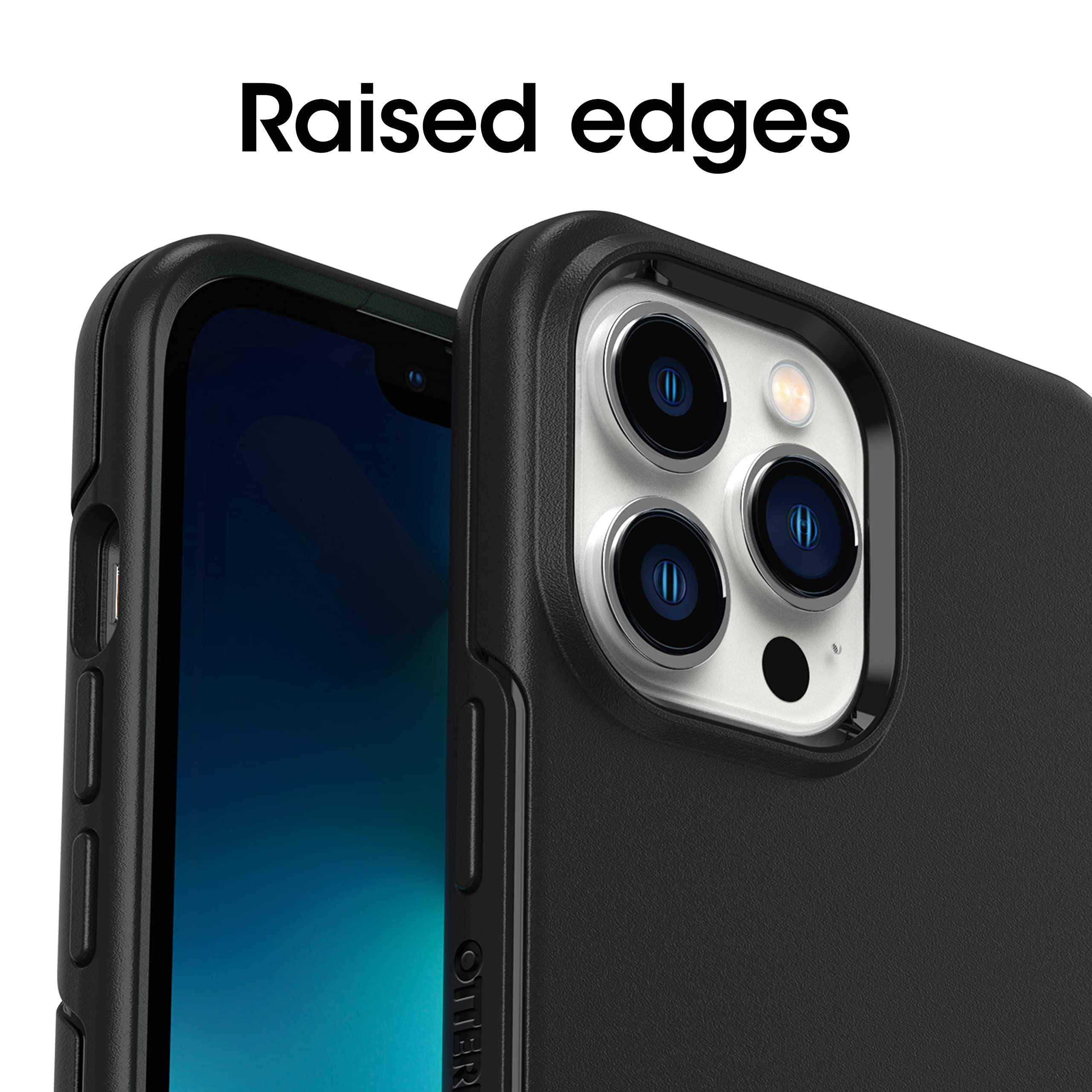 OtterBox iPhone 13 Pro Max & iPhone 12 Pro Max Symmetry Series Case - Black, Ultra-Sleek, Wireless Charging Compatible, Raised Edges Protect Camera & Screen