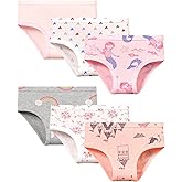 GRPSKCOS Girls Underwear, 6 Pack Toddler Kids Underwear 100% Cotton Panties for 2-8 Years Girls