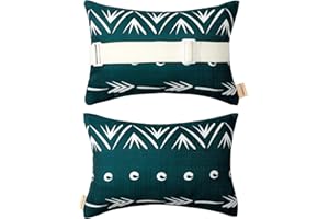 vmgreen Lounge Chair Head Resting Pillows, Aderonideck Chair Head Waterproof Pillows with Insert Garden Furniture Neck Lumbar Attachment,2Pack 11"*16“