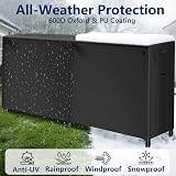 Amagabeli 8ft Firewood Holder with Cover Large Capacity Log Rack view 7