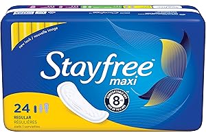 Stayfree Reg Maxi Pad c Size, 24 Count (Pack of 1), Regular