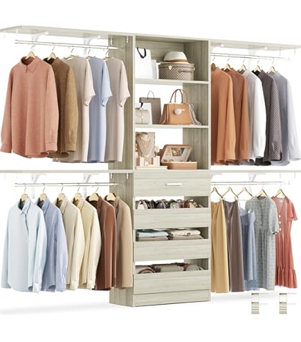 Closet System Aheaplus Corner With Shelves, 34'' Organizer With