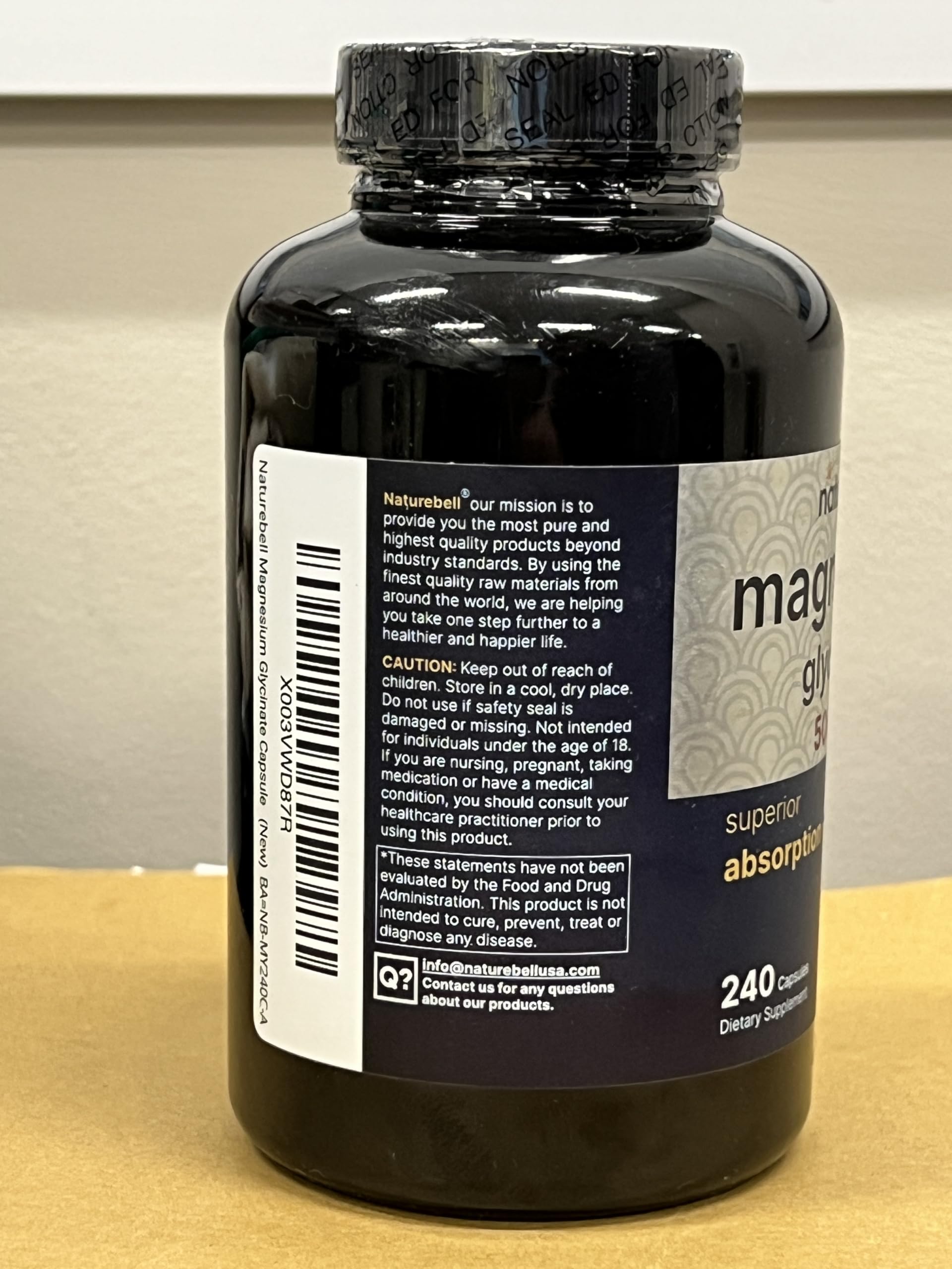 Pure Magnesium Glycinate 500mg with Fat Soluble Vitamin C, 480 Veggie Capsules (2 Pack) | Supplement for Muscle, Enzyme, & Heart Support* – 100% Chelated & Purified – Non-GMO, Filler Free