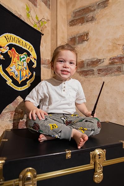 HARRY POTTER HOGWARTS TODDLER BOYS FLEECE 2 PACK PANTS BLACK/GREY 4T