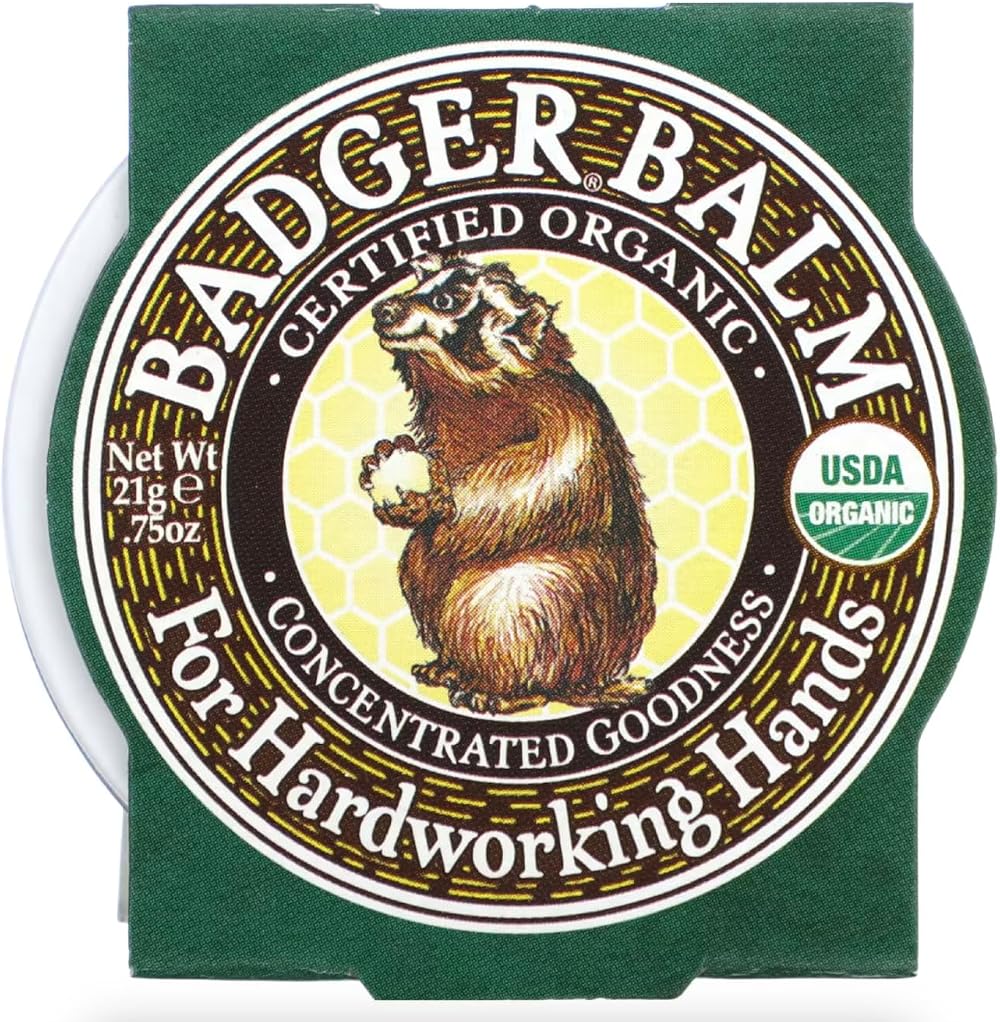 Badger Mini Hardworking Hands Balm Sweet Birch Wintergreen Vitamin E Smoother