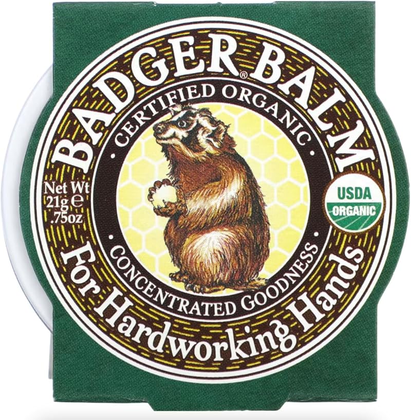 Badger Mini Hardworking Hands Balm Sweet Birch Wintergreen Vitamin E Smoother