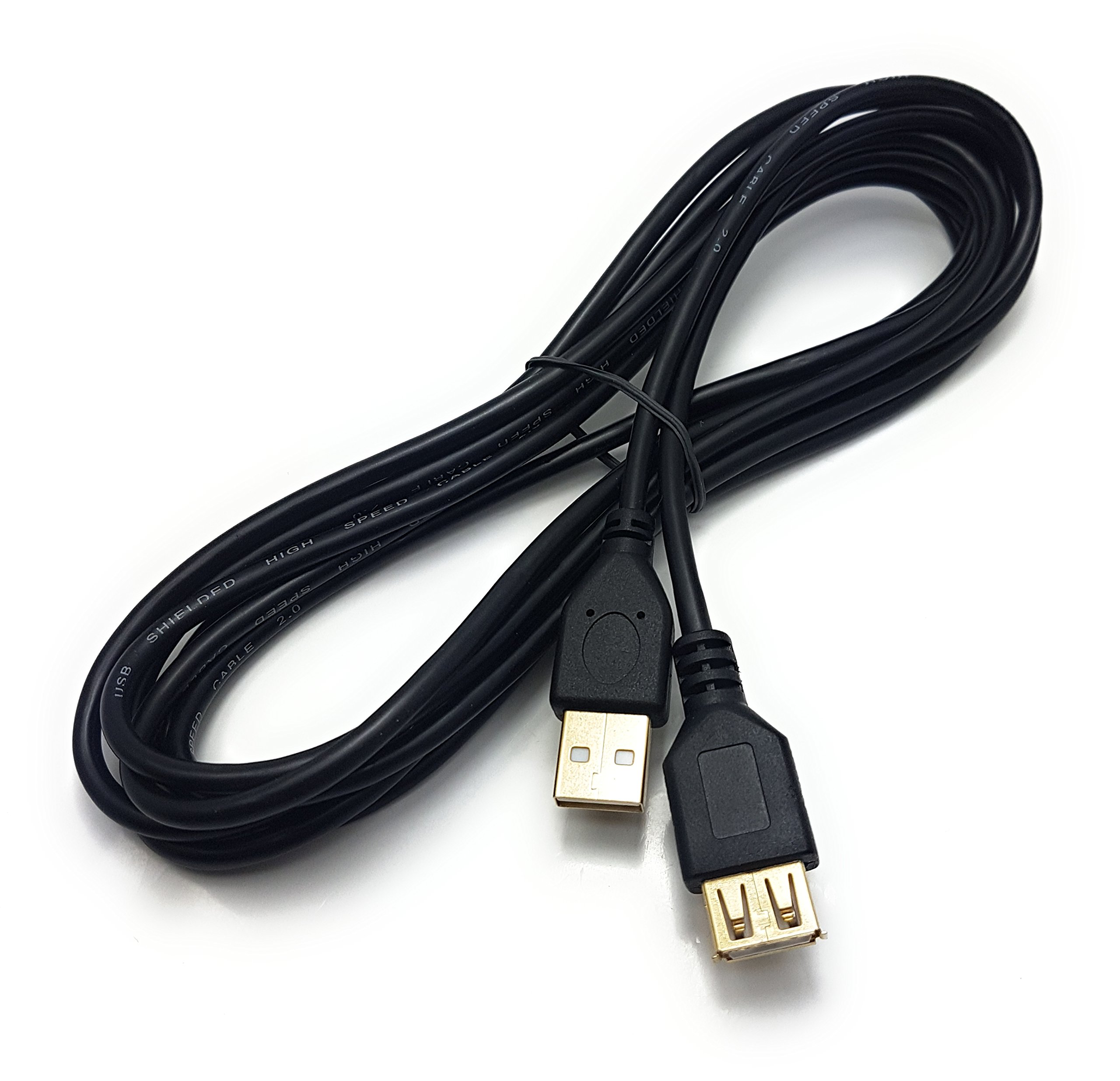 MainCore 3m Long Gold Plated USB 2.0 Male to Female Extension Cable Lead (Available in 0.15m, 0.25m, 0.30m, 0.50m, 1m, 1.2m, 1.8m, 2m, 3m, 5m) (3m)