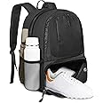 YOREPEK Soccer Backpack,Soccer Bag with Ball Holder, Water resistant Sport Equipment Bags Fit Basketball Volleyball Football