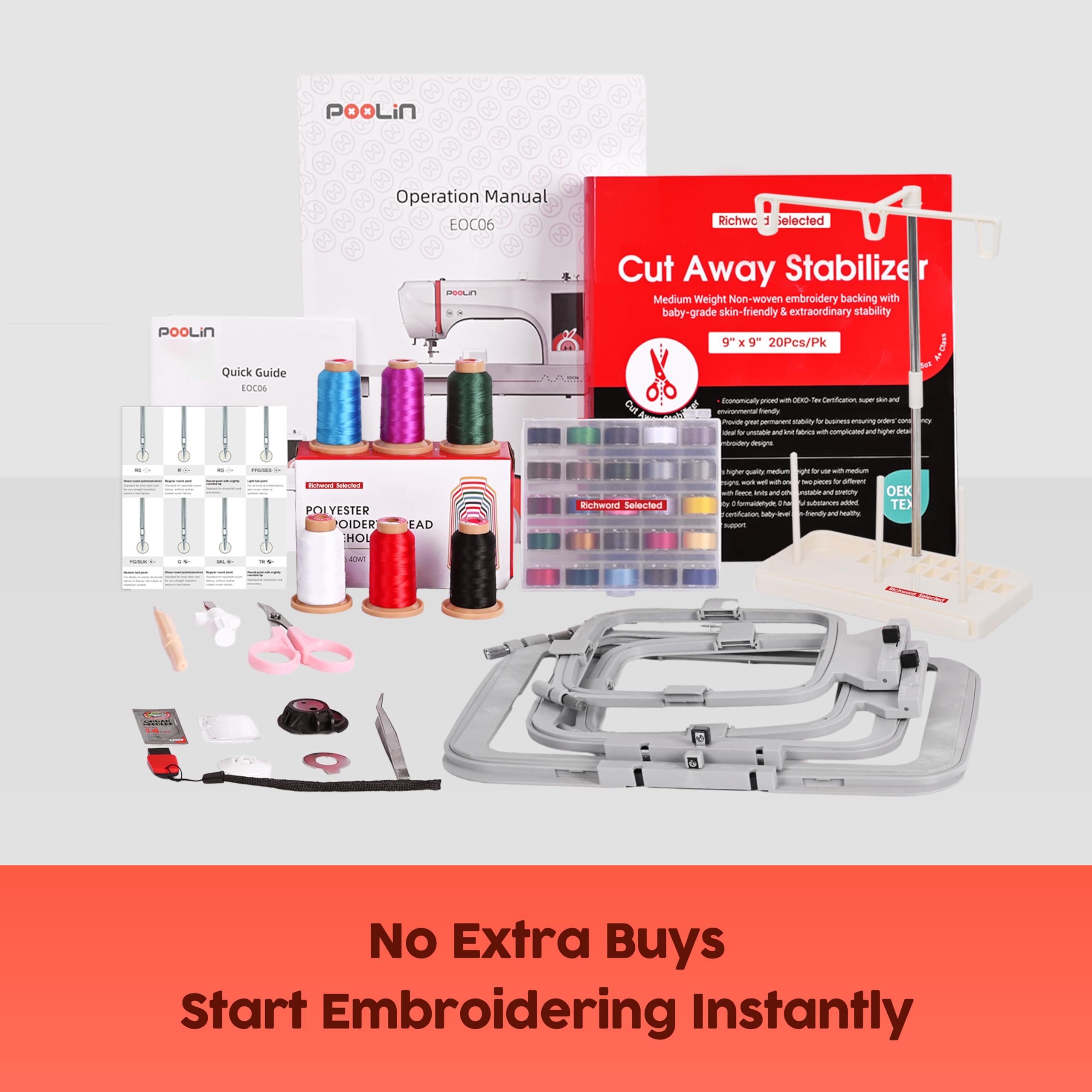 POOLIN EOC06 Embroidery Machine,7