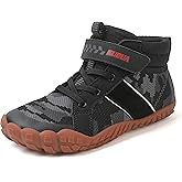 KUBUA Kids High Top Barefoot Shoes Boys Girls Minimalist Sneakers Lightweight Comfort Zero Drop Shoes Toddler Little Big Kid