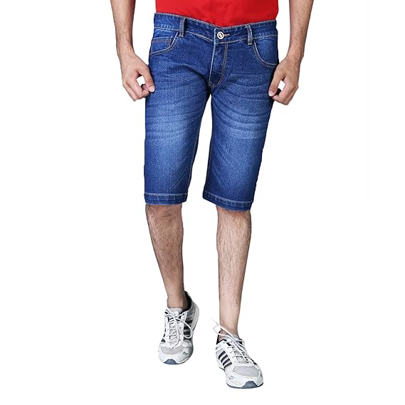 dark blue jean shorts mens