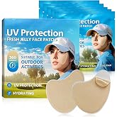 5-Piece Golf Sunscreen Patch, UV Protection Mask for Face Care, Hydrating Gel Cool Face Mask, Sun Protection UV Stickers, Suitable for Outdoor Sports, Cycling, Mountain Climbing