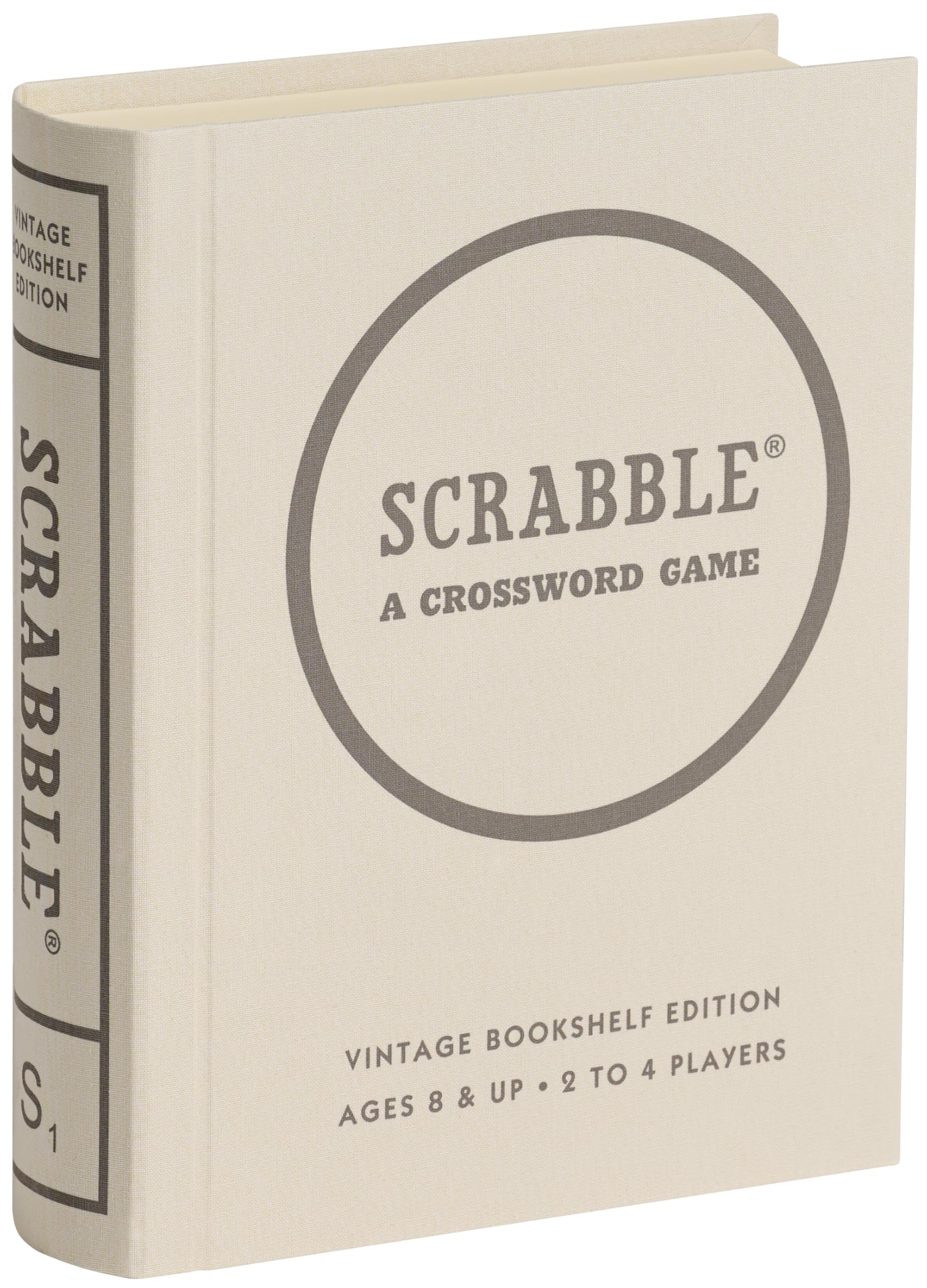WS Game Company Scrabble Vintage Bookshelf Edition for 2 to 4 Players, Ages 8+