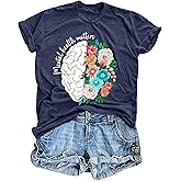 Mental Health Matters Shirt Women: Human Brain Illness Awareness Tops Inspirational Tee Casual Short Sleeve T Shirt