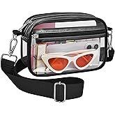 Bagenius Clear Bag for Stadium Events Clear Purse with Removable Strap Transparent Handbag for Concert and Sport Events