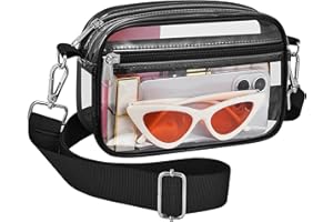 Bagenius Clear Bag for Stadium Events Clear Purse with Removable Strap Transparent Handbag for Concert and Sport Events