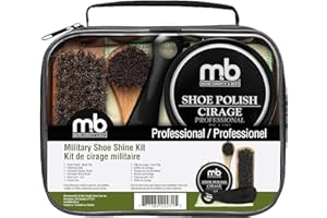 MONEYSWORTH & Best | Military Shoe Shine KIT | 5 Piece KIT | Includes: Black Paste Polish, POLISHING Cloth, Shoe Horn, Dauber