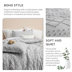 Bedsure California King Comforter Set - Light Grey