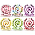 CHUNNIN 48Pcs Candy Themed Paper Plates for Candyland Party Decorations 7" Colorful Lollipop Candy Disposable Paper Dinner Plates for Sweet Shop Candyland Birthday Baby Shower Party Supplies