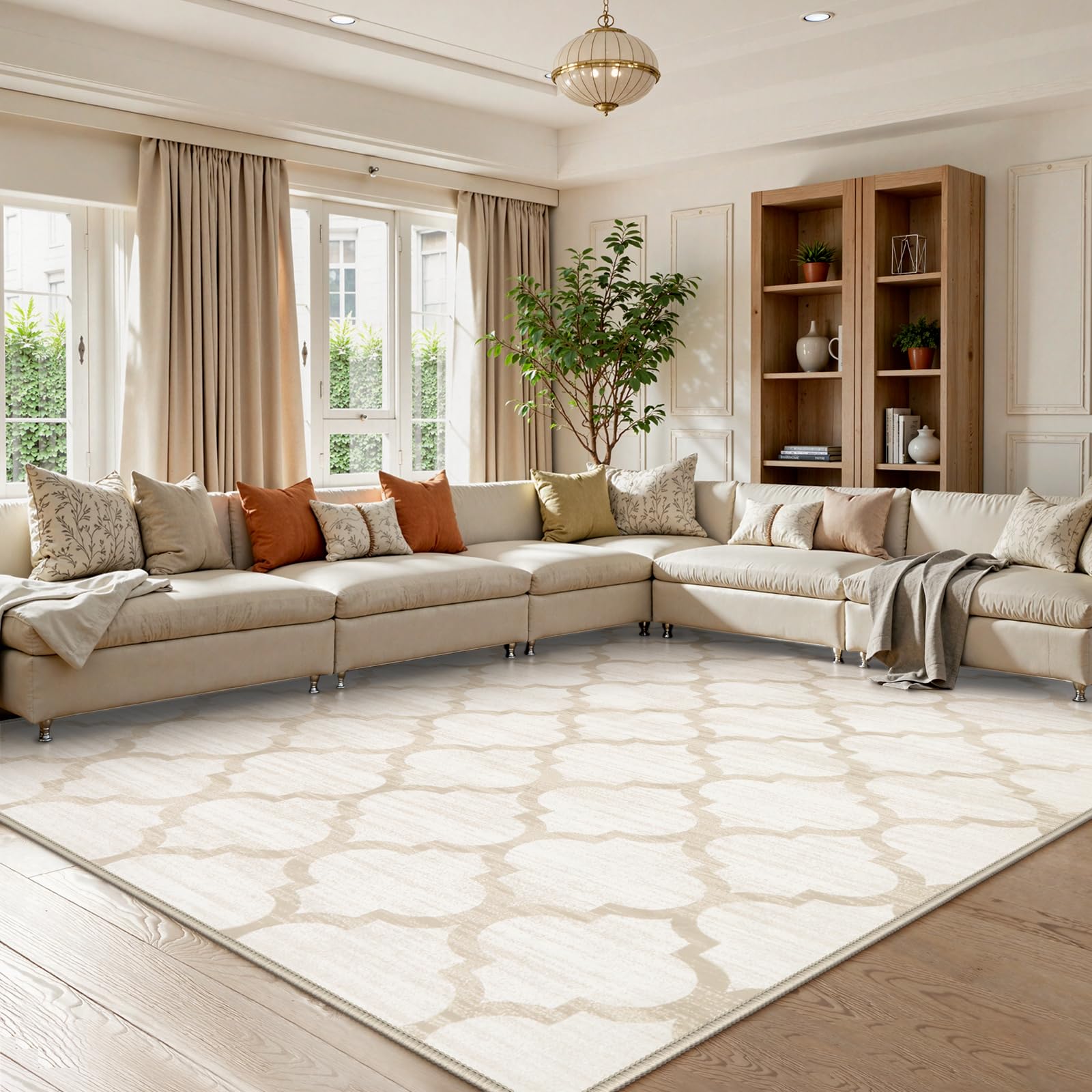 Lahome Moroccan 8x10 Area Rugs for Living Room,Washable Farmhouse ...