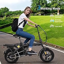 Folding Electric Bike for Adults, 14" Ebike 500W
